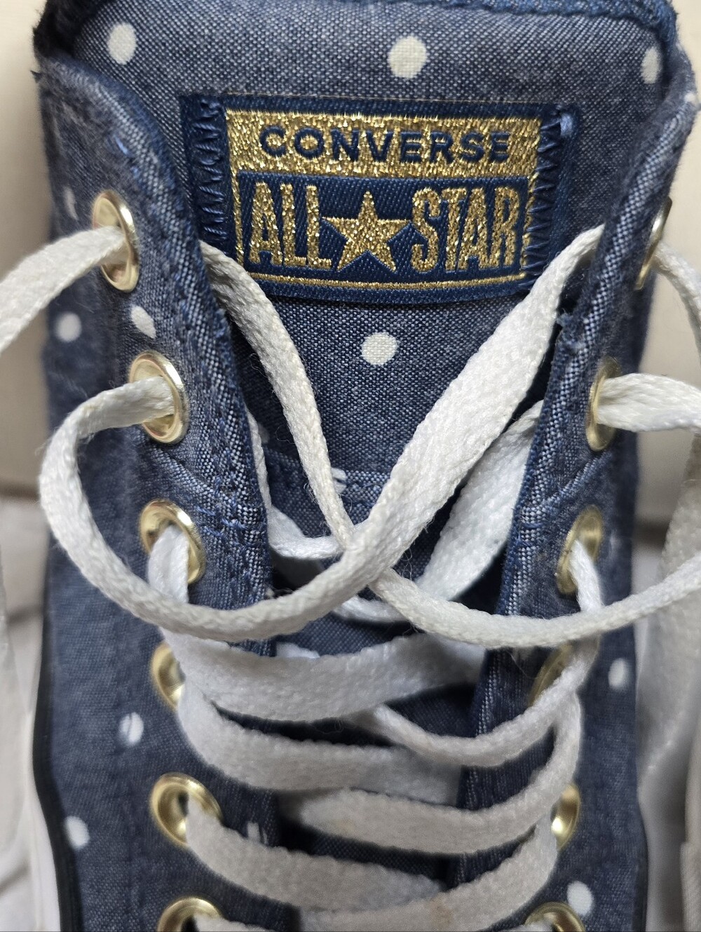 Converse Chuck Taylor All Star Womens Size 8 Blue White Athletic Shoes Sneakers - Picture 7 of 8